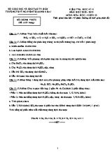 Đề kiểm tra học kỳ II môn Hóa học Lớp 10 - Năm học 2018-2019 - Trường THPT Nguyễn Thị Minh Khai
